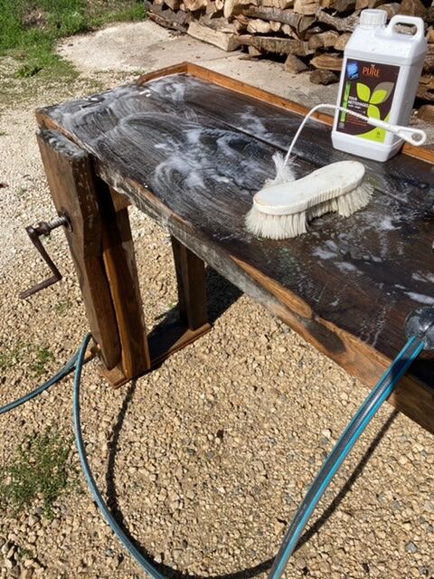 Authentic old workbench