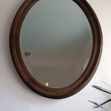 Miroir ancien ovale biseauté