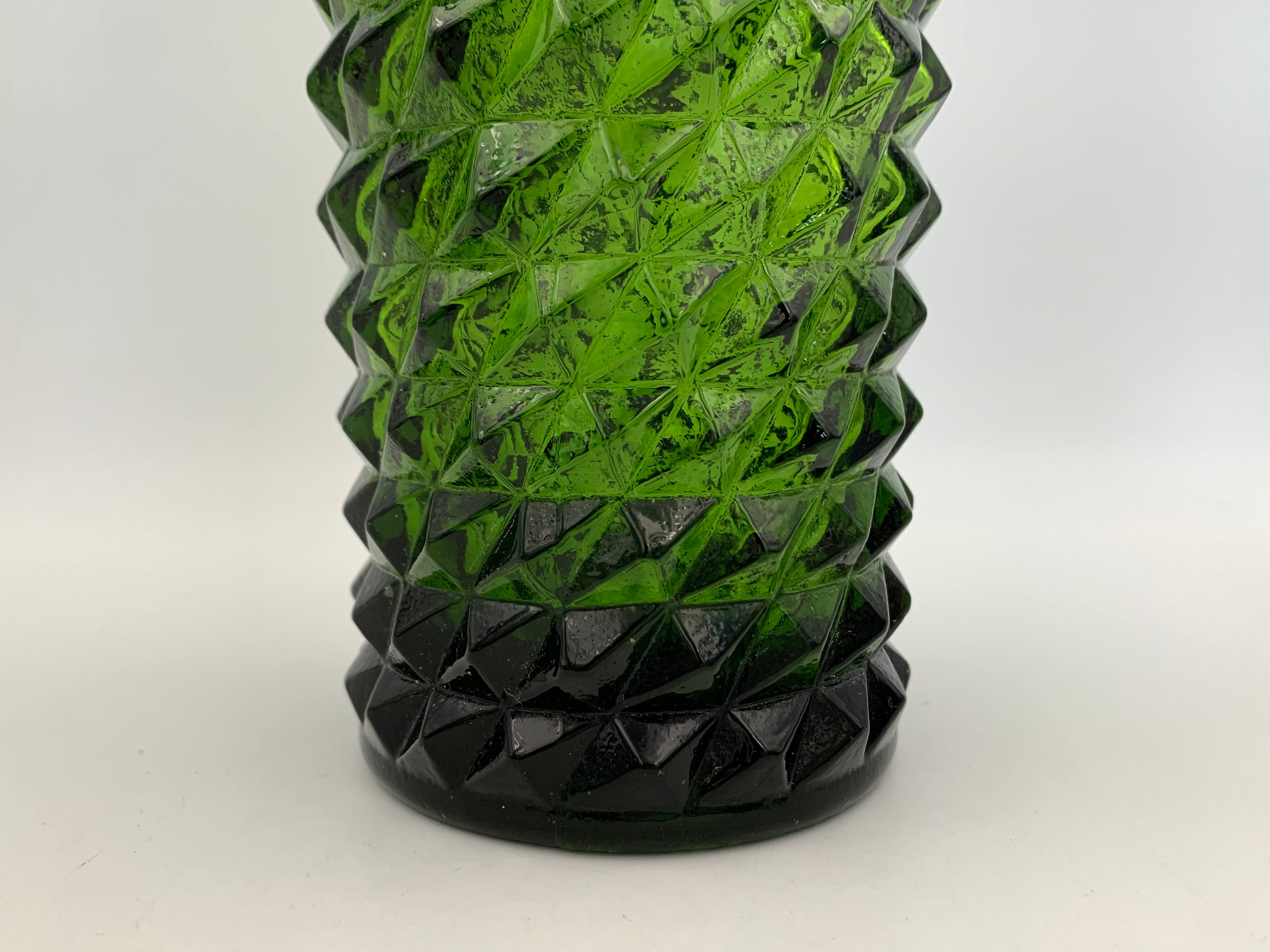 Bouteille vintage en verre empoli, italie - années 1960