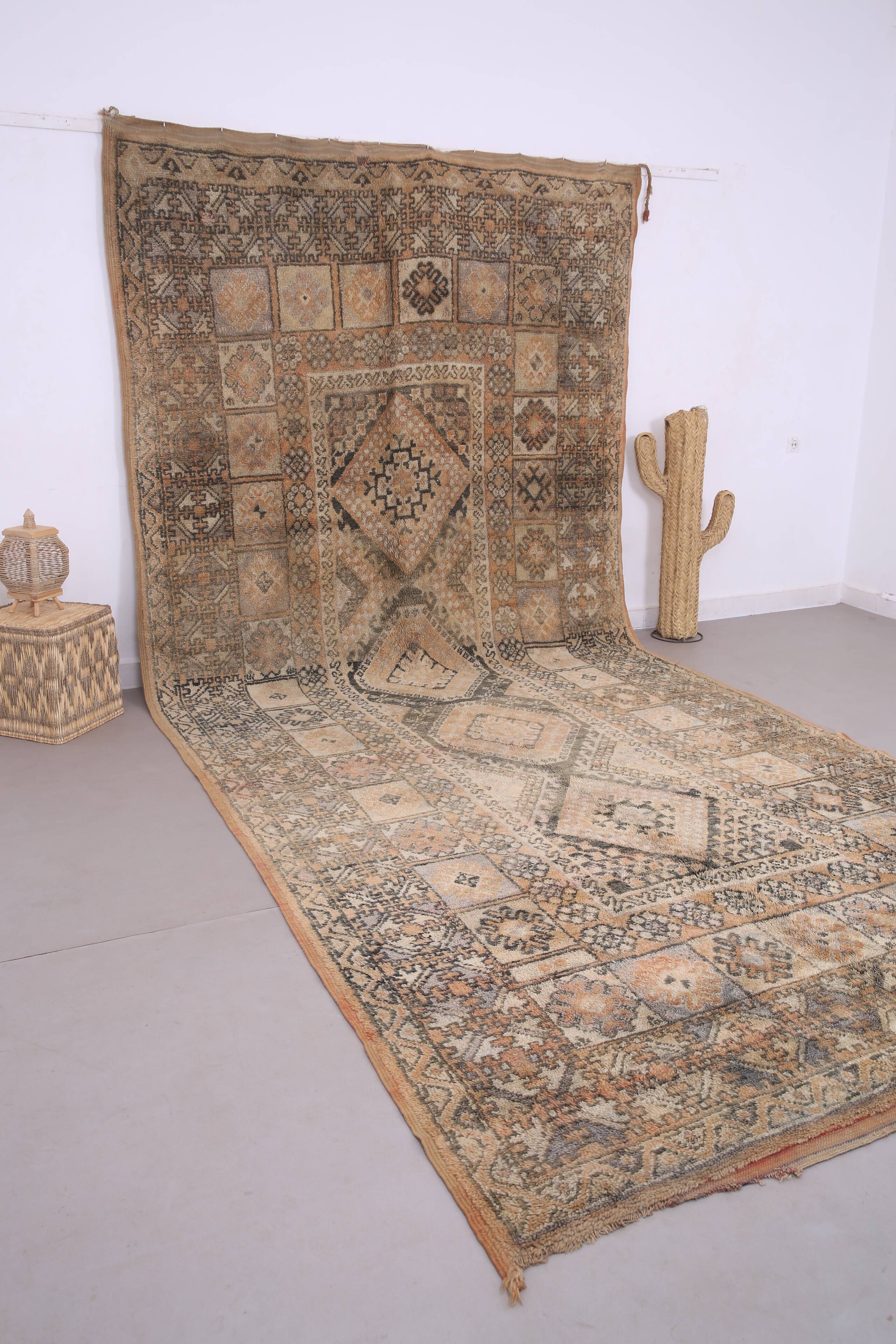 Extra Large Vintage Moroccan Rug  217 x 487 - Berber wool Boho Rug Handmade