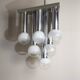 Chandelier with satin glass lights, Italy, 1970s