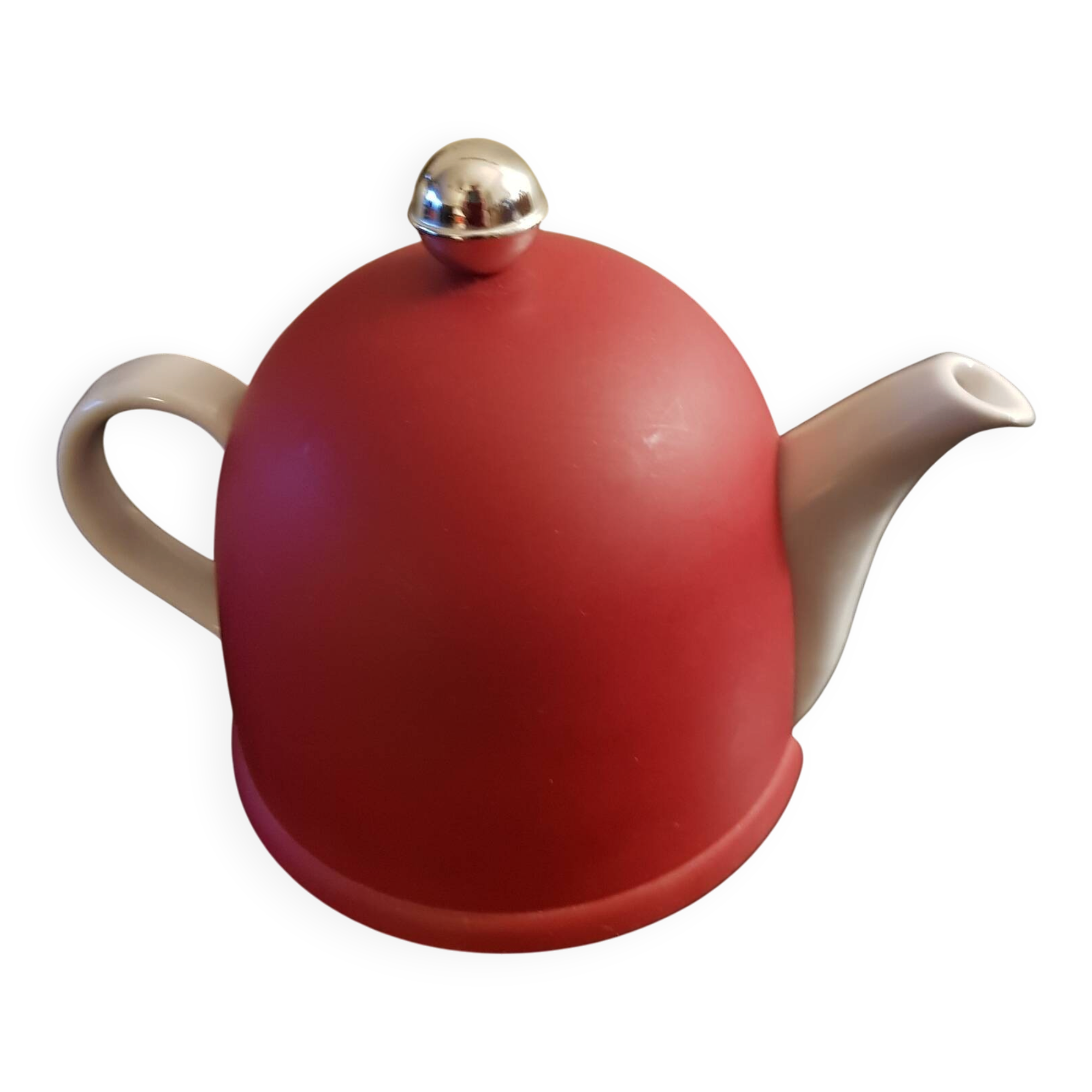 Porcelain teapot with thermal lid