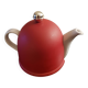 Porcelain teapot with thermal lid
