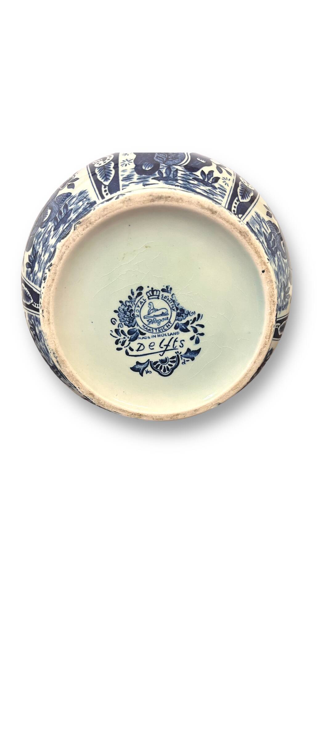 Vase bleu Delft motif floral