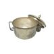 Sugar bowl, mid-century modern, silver-plated brass, Poland, 1960s.