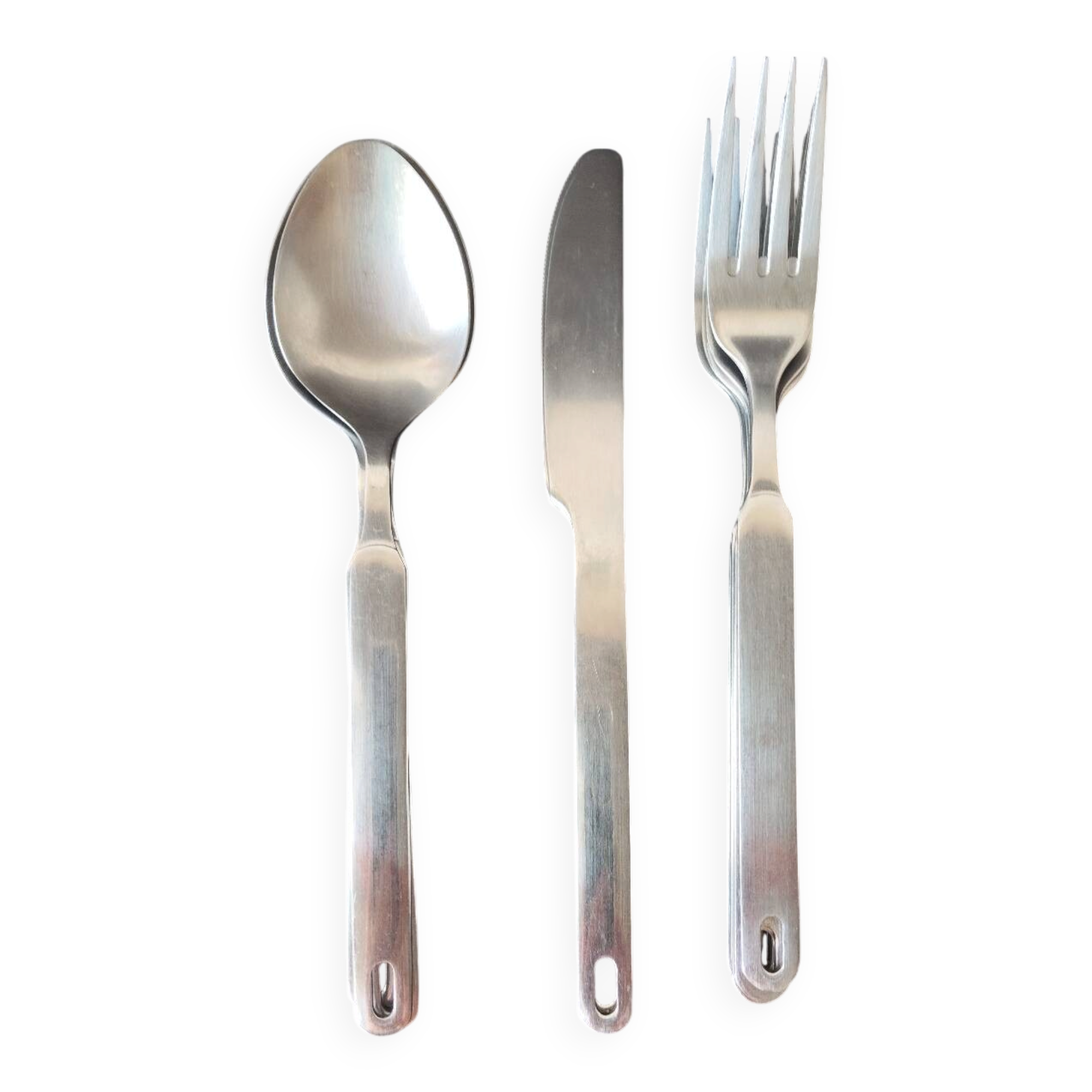 Vintage cutlery service Rostfrei – modernist stainless steel design – 11 pieces