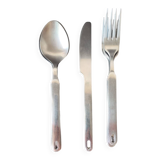 Vintage cutlery service Rostfrei – modernist stainless steel design – 11 pieces