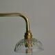 Vintage glass cut lampshade wall light - tableware collection -