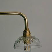 Applique coudée abat jour vintage en verre ciselé - collection vaisselle -