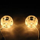 Lampes de table en verre de Peill et Putzler, années 1970, Ensemble de 2