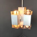 Vintage italian cubic chandelier by Gaetano Sciolari, 1970s