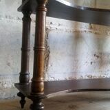 Old wooden shelf turned to hang