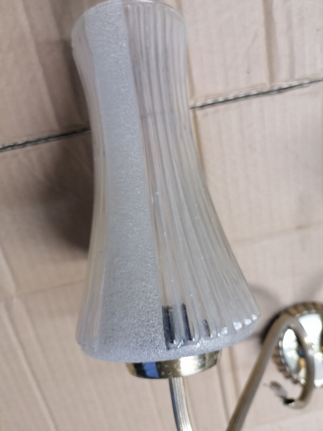 Pair of brass wall lights