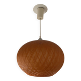 Vintage orange nylon plastic ball pendant from the 70s.