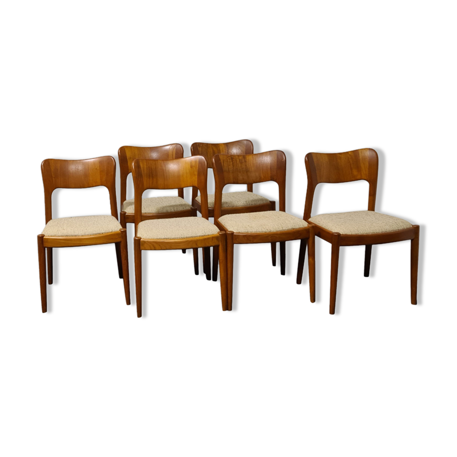 A set of six vintage Danish design dinning chairs by Niels Koefoed
