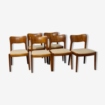 A set of six vintage Danish design dinning chairs by Niels Koefoed