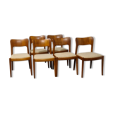A set of six vintage Danish design dinning chairs by Niels Koefoed