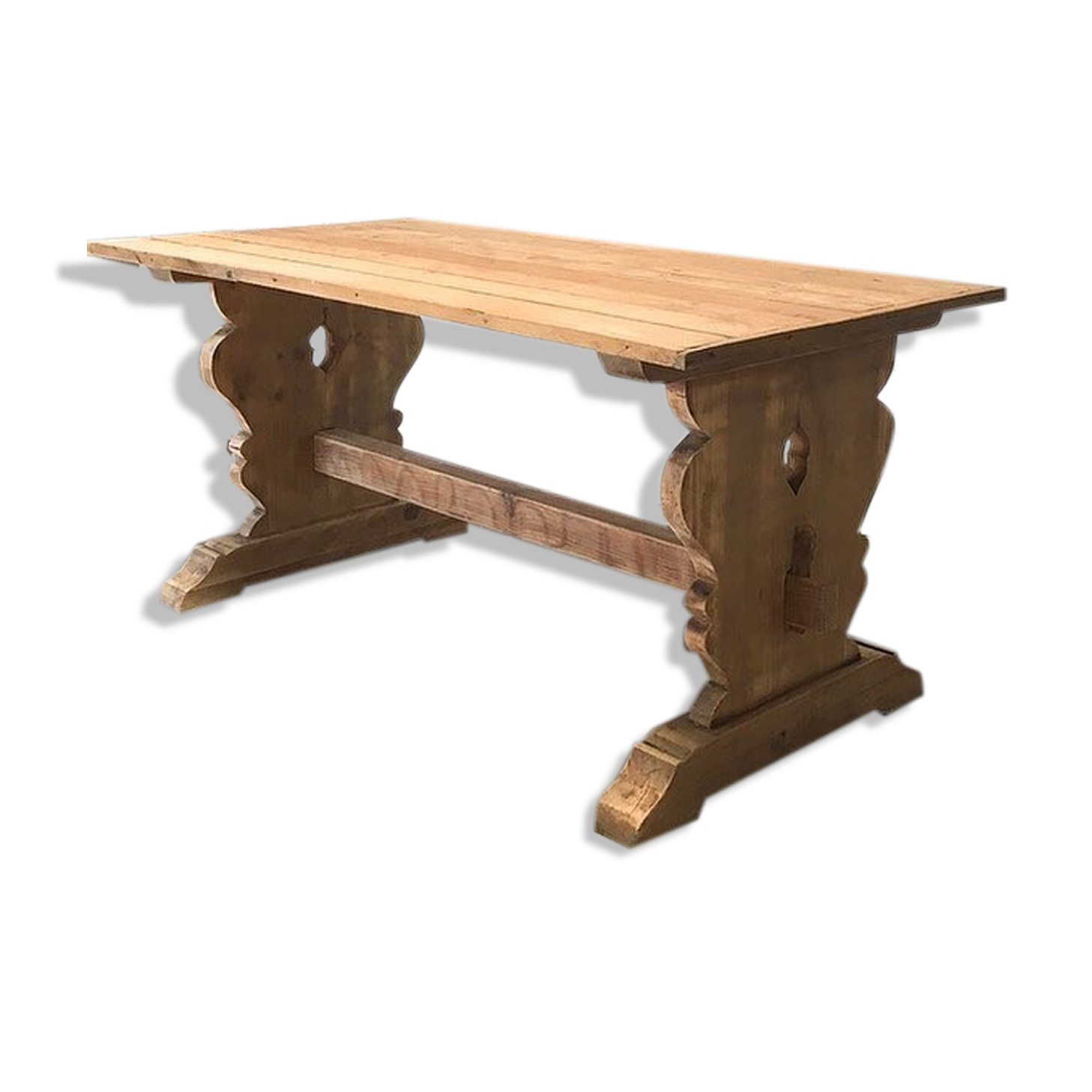 Natural wood dining table type monastery
