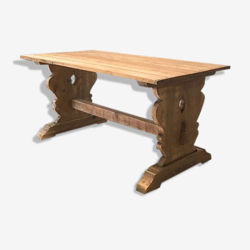 Table à manger bois naturel type monastère