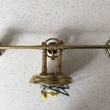 Applique en laiton : 3 lampes