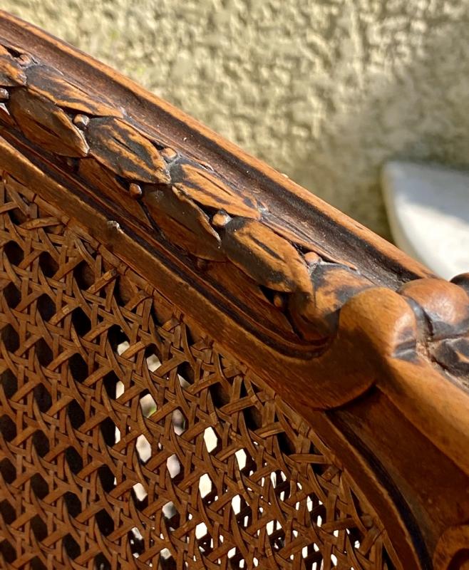 Walnut chair - Louis XVI style canage