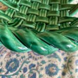 Braided earthenware basket