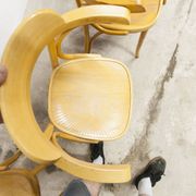 Set of 4 bistro armchairs with armrests from the 1960s.