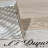 Vintage lighter S.T. Dupont Paris – Guilloché silver – 1980s/1990s