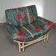 Large bamboo / rattan love seat 80's