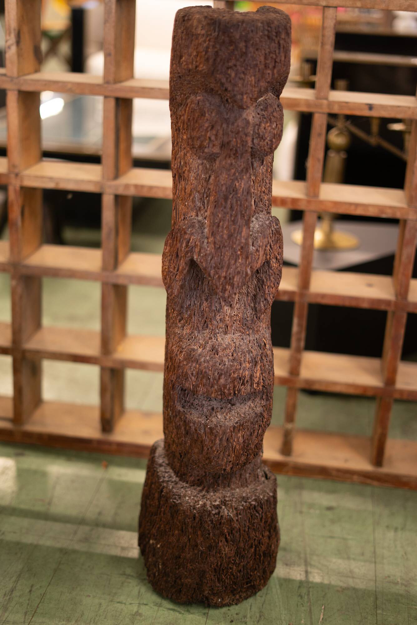 Tree fern totem statue