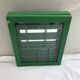 Old green wood showcase