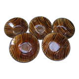 Sarreguemines cups "domino" lot of 5