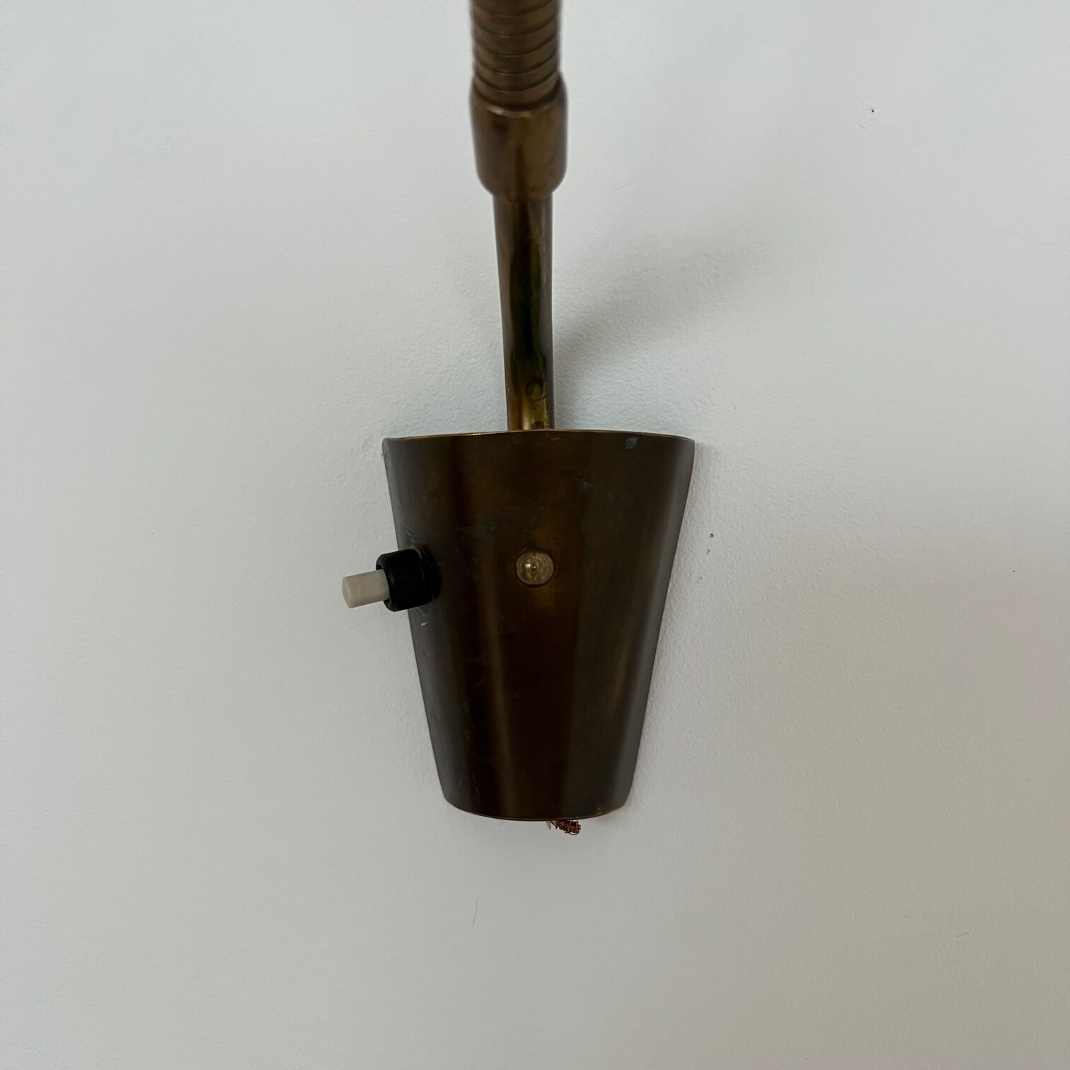 Pair of Brass and Opaline Glass Mid-Century Swedish Wall Lights