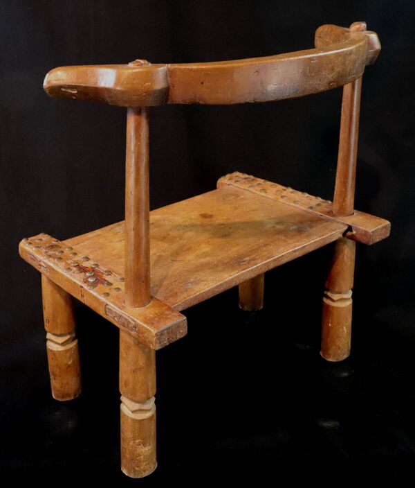 Ancienne et authentique chaise baoulé baule akan - côte d'ivoire