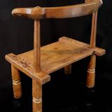 Ancienne et authentique chaise baoulé baule akan - côte d'ivoire