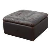 Mid-century De Sede DS‑11 Ottoman in Brown Leather, Switzerland 1960s