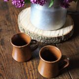 Set of 2 vintage stoneware mugs