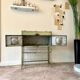 Storage cabinet in water green metal