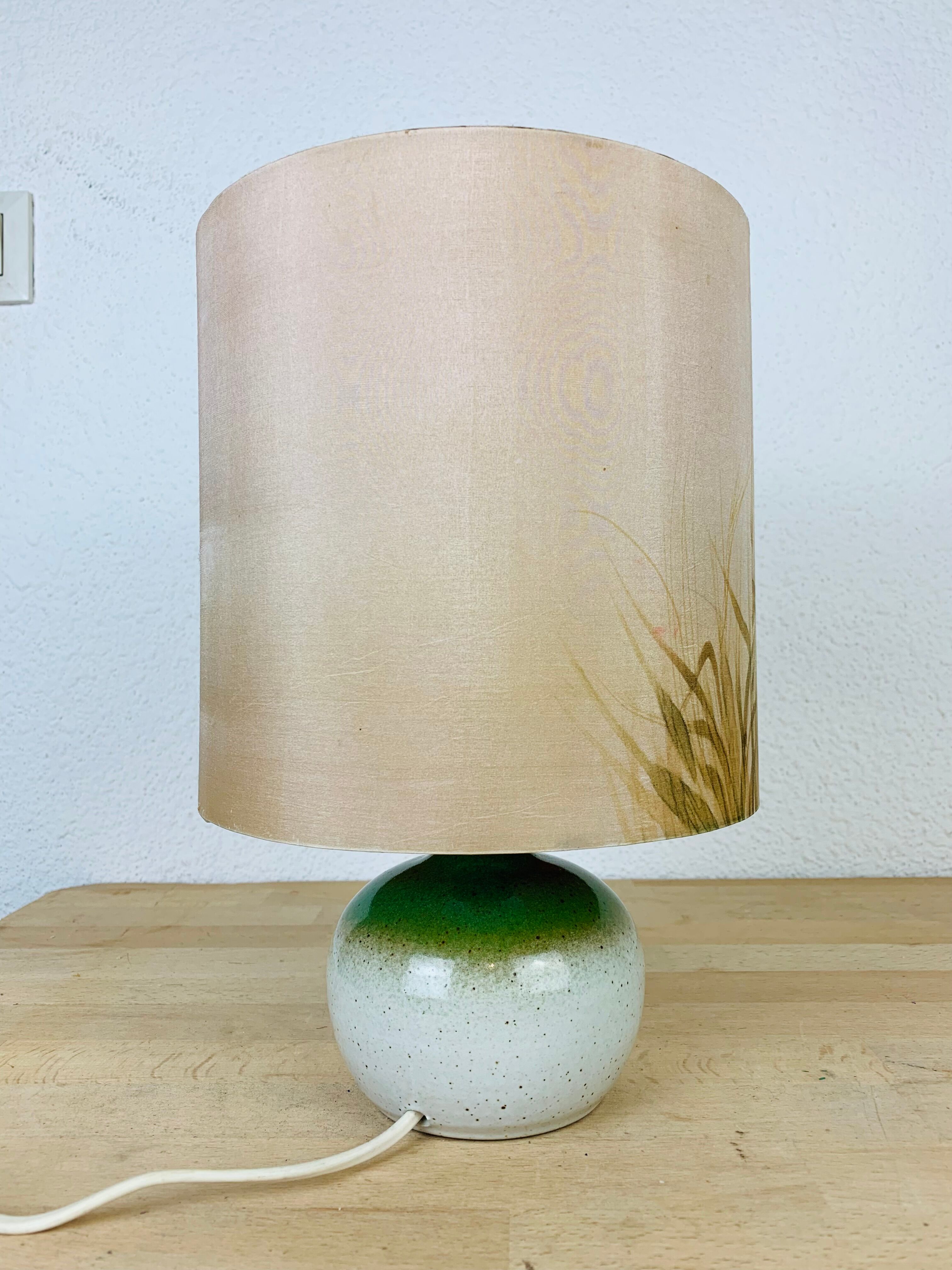 Lampe boule grès de Sylvie et Philippe Duriez