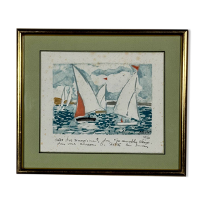 Lithographie contresignée - jean