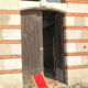 Chaise camping vintage rouge