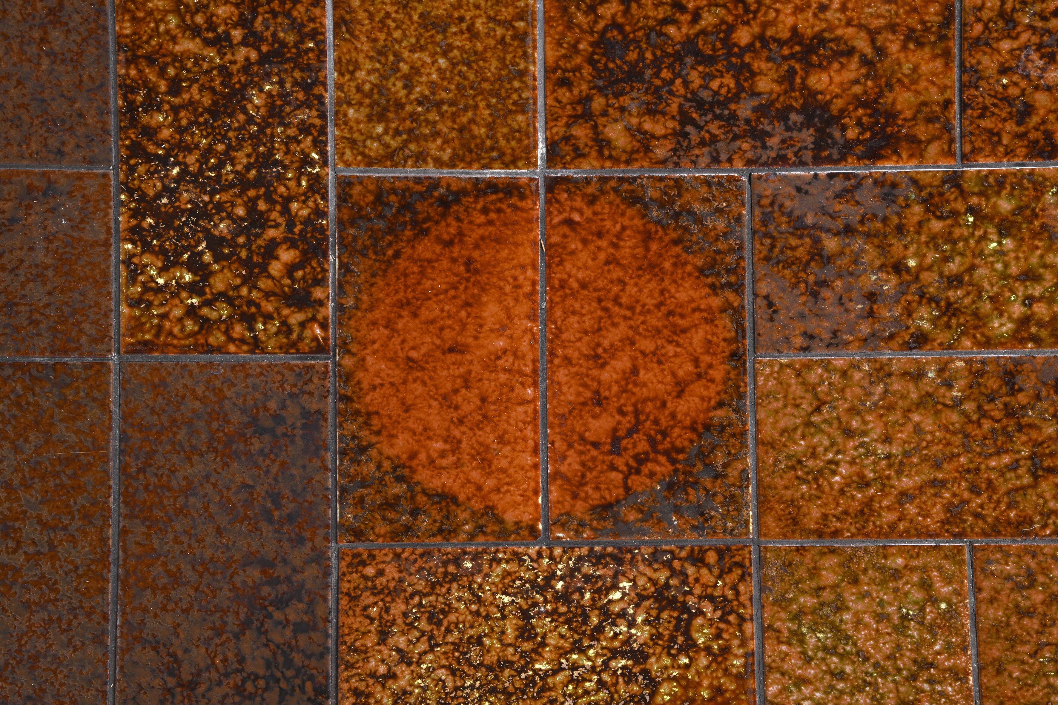 Scandinavian coffee table in rosewood and ceramic