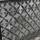 Wrought iron fire screen, France