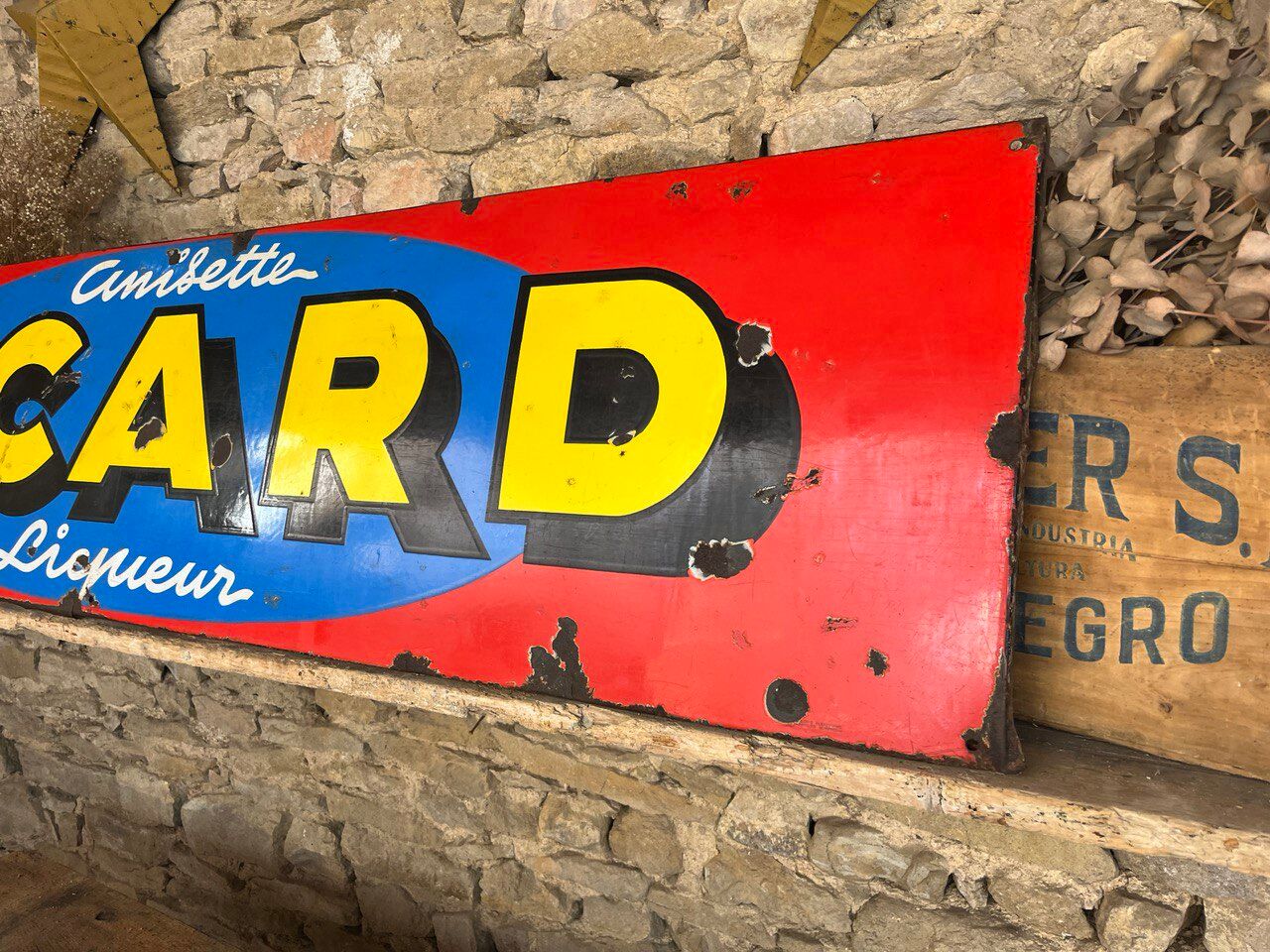 Enamelled plate Ricard XXL