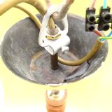 3-branched chandelier in opaque glass