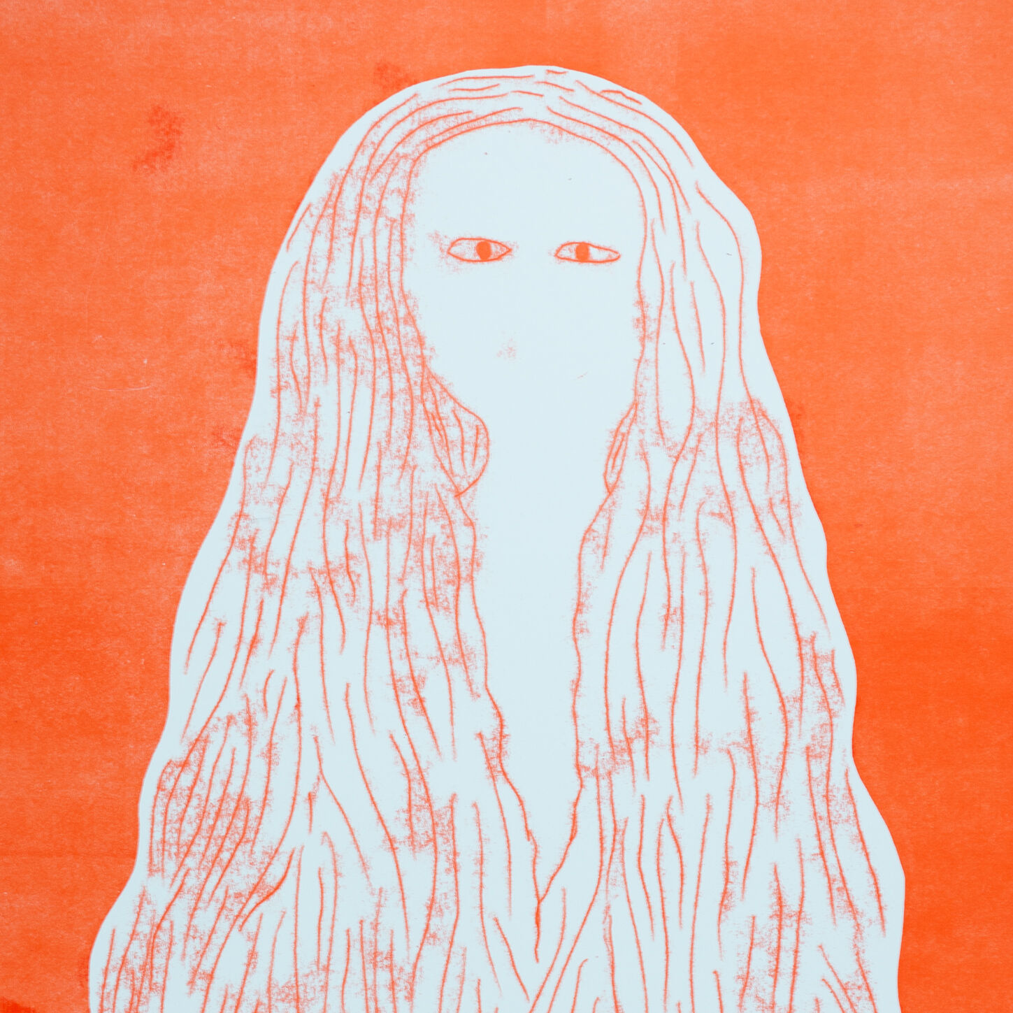 Les cheveux #2 monotype 50 x 70 cm