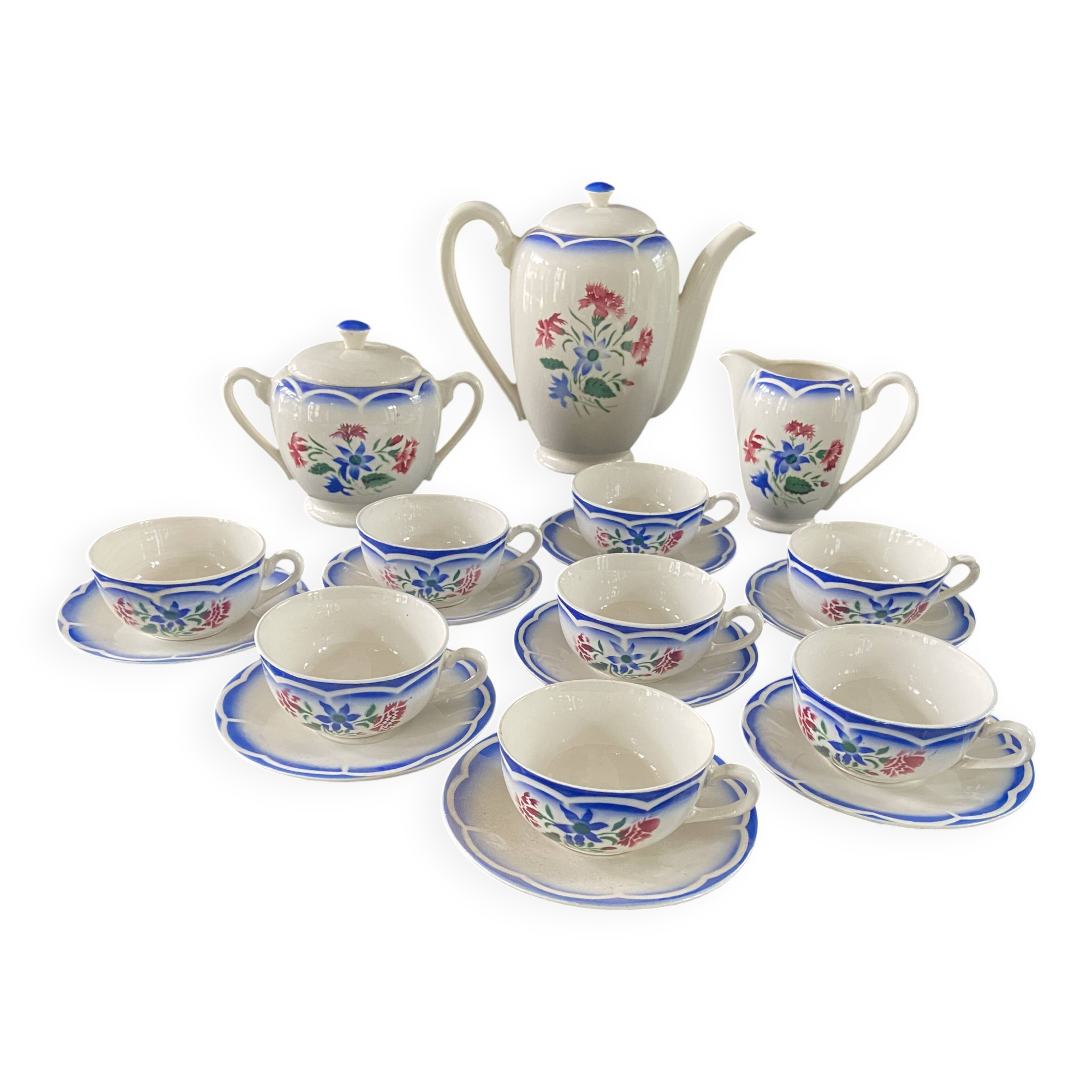 Coffee service Digoin Sarreguemines "Elorn"