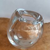 Vicke Lindstrand crystal vase (1904-1983) signed Kosta Boda Woman in bath