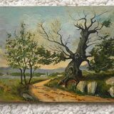 Small painting on wood.