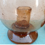 Pair of bubbled glass photophore